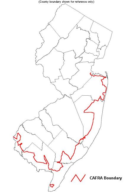 New Jersey CAFRA Boundary Map